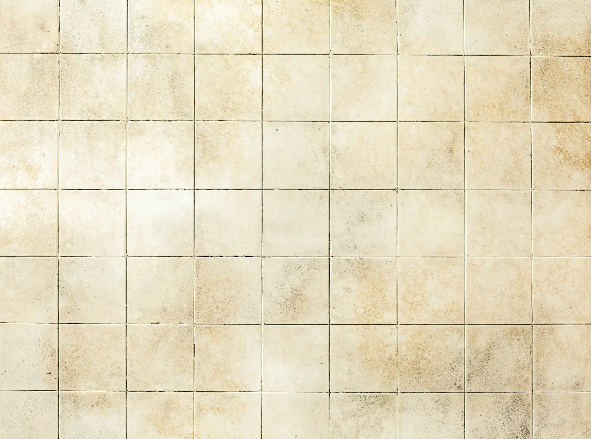 Cream square stone-look wall tile